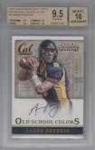 Aaron Rodgers from the 2015 Panini Contenders Draft Picks set graded by Beckett and given an overall grade of 9.5.