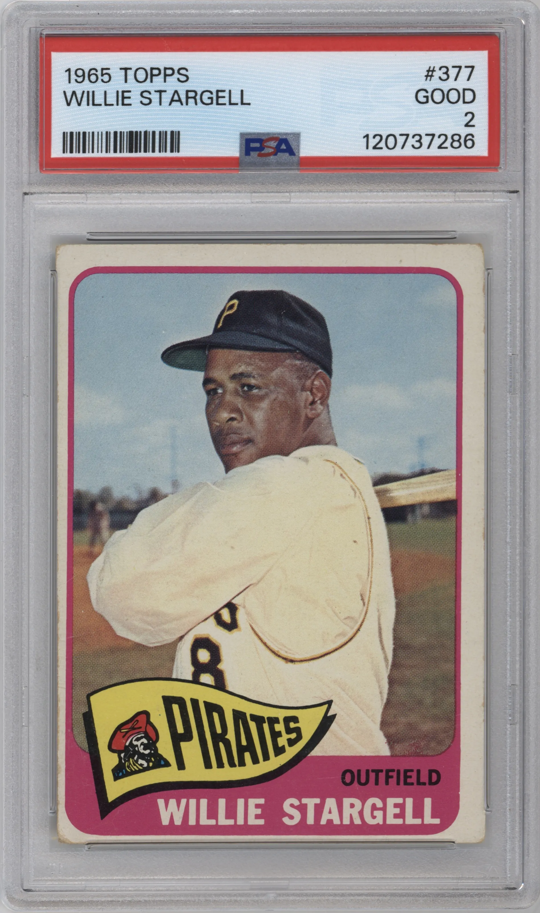 1965 Topps Willie Stargell #377 PSA 2
