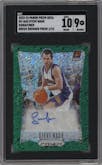Steve Nash from the 2023-24 Panini Prizm Deca set featuring a FOTL Green Shimmer  parallel graded by SGC and given an overall grade of 9.