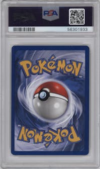 Dark Gengar from the 2002 Pokemon Neo Genesis set graded by PSA and given an overall grade of 8.