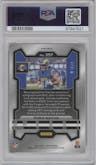 Puka Nacua from the 2023 Panini Prizm set featuring a Gold Sparkle parallel graded by PSA and given an overall grade of 10.