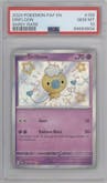 Drifloon from the 2024 Pokemon SV set graded by PSA and given an overall grade of 10.