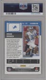 Brian Branch from the 2023 Panini Contenders Optic set featuring a Cracked Ice parallel graded by PSA and given an overall grade of 9.