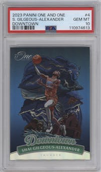 Shai Gilgeous-Alexander from the 2023-24 Panini One and One set graded by PSA and given an overall grade of 10.