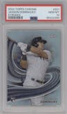 Jasson Dominguez from the 2024 Topps Chrome set graded by PSA and given an overall grade of 10.