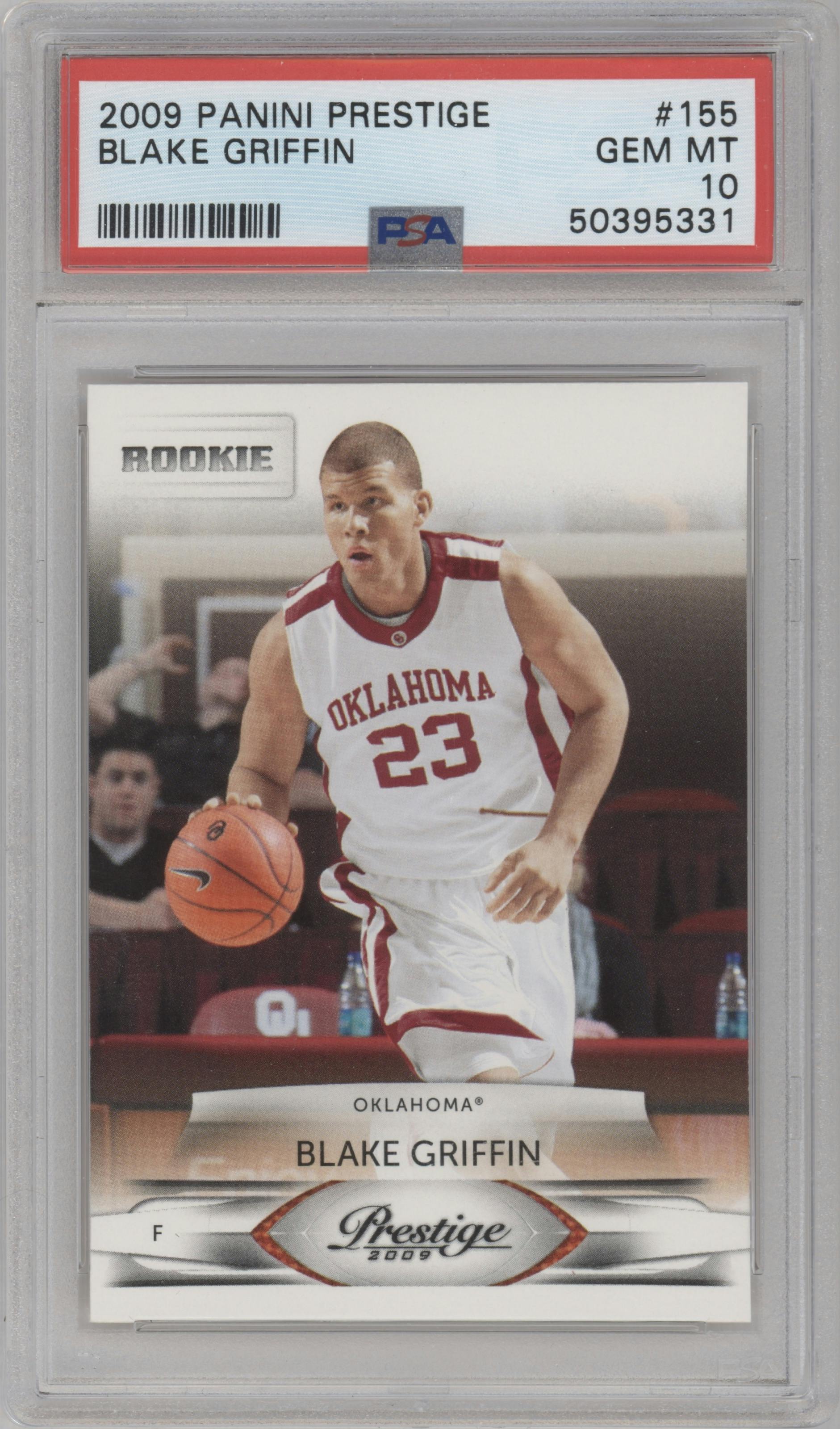 Blake Griffin  from the 2009-10 Panini Prestige set graded by PSA and given an overall grade of 10.