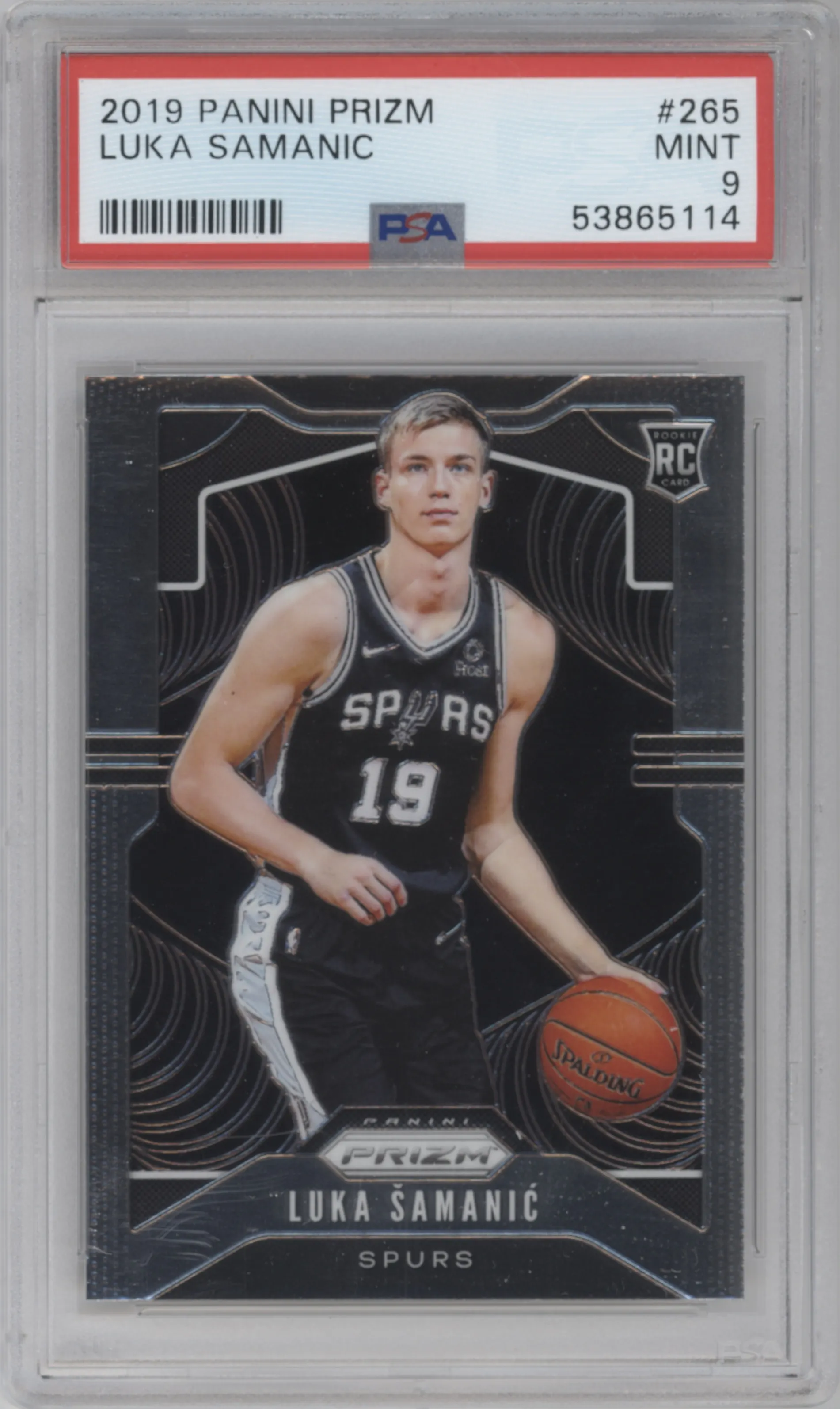 2019 Panini Prizm Luka Samanic #265 PSA 9
