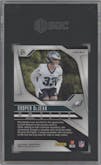 Cooper DeJean from the 2024 Panini Prizm set featuring a Lazer Prizm parallel graded by SGC and given an overall grade of 10.