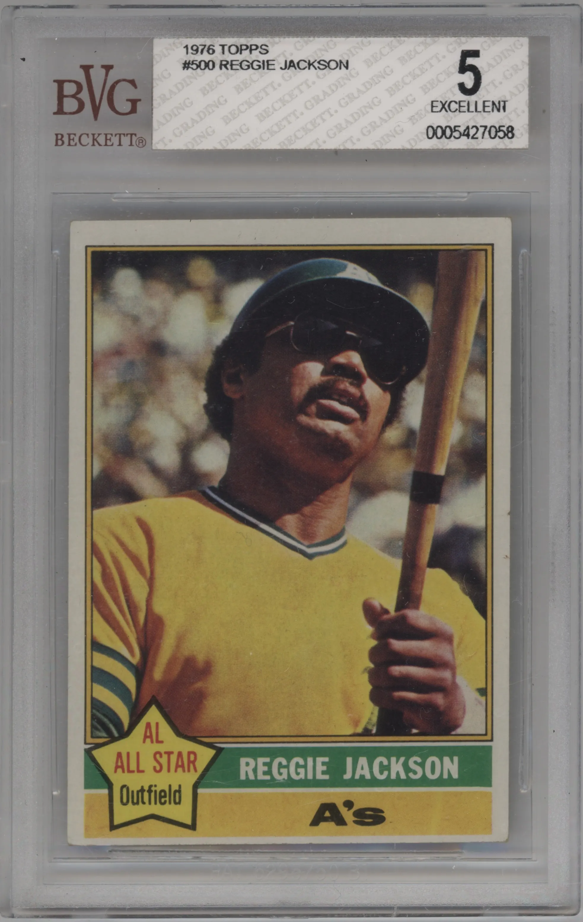 1976 Topps Reggie Jackson #500 BGS 5