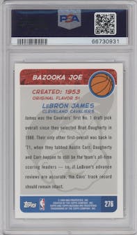 LeBron James from the 2003-04 Topps Bazooka set graded by PSA and given an overall grade of 10.