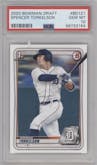 Spencer Torkelson from the 2020 Bowman Draft set graded by PSA and given an overall grade of 10.
