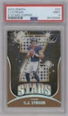 C.J. Stroud from the 2023 Panini Zenith set featuring a Copper parallel graded by PSA and given an overall grade of 9.
