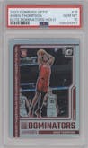 Amen Thompson from the 2023-24 Donruss Optic set featuring a Holo parallel graded by PSA and given an overall grade of 10.