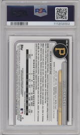 Paul Skenes from the 2024 Bowman Chrome set graded by PSA and given an overall grade of 10.
