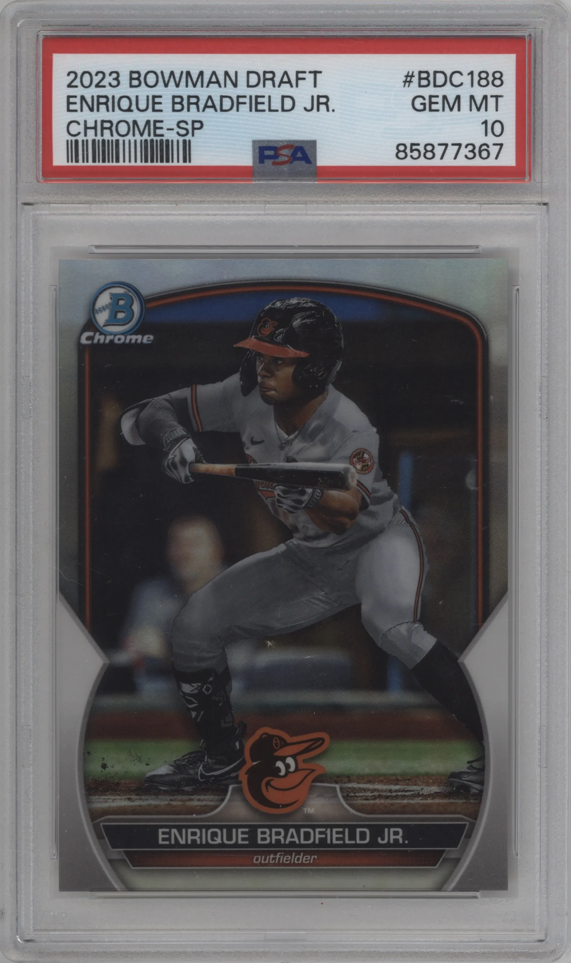 2023 Bowman Draft Chrome Variation Enrique Bradfield Jr. #BDC-188 PSA 10