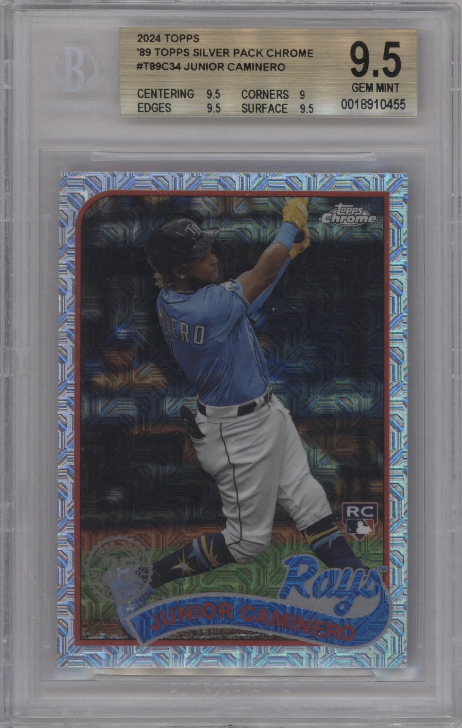 2024 Topps 1989 35th Anniv.Chr. Junior Caminero BGS 9.5