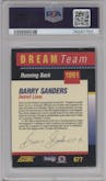 Barry Sanders from the 1991 Score set graded by PSA and given an overall grade of 9.