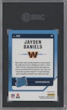 Jayden Daniels from the 2024 Donruss set featuring a Red Wave parallel graded by SGC and given an overall grade of 10.
