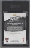 Patrick Mahomes II from the 2021 Panini Father's Day set featuring a Rainbow Spokes Memorabilia parallel graded by SGC and given an overall grade of 9.