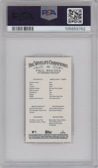 Paul Skenes from the 2024 Topps Allen & Ginter set graded by PSA and given an overall grade of 10.