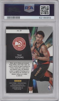 Trae Young from the 2018-19 Panini Prizm set graded by PSA and given an overall grade of 10.