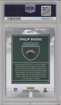 Philip Rivers from the 2019 Panini Donruss set graded by PSA and given an overall grade of 10.