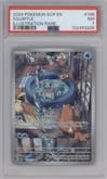 Squirtle from the 2024 Pokemon SV set graded by PSA and given an overall grade of 7.