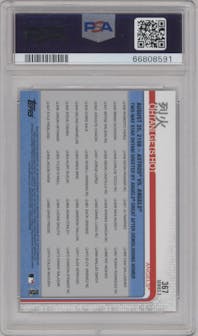 Ohtani Gets Hot from the 2019 Topps Series 2 set graded by PSA and given an overall grade of 10.