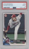 Shohei Ohtani from the 2018 Bowman set graded by PSA and given an overall grade of 9.