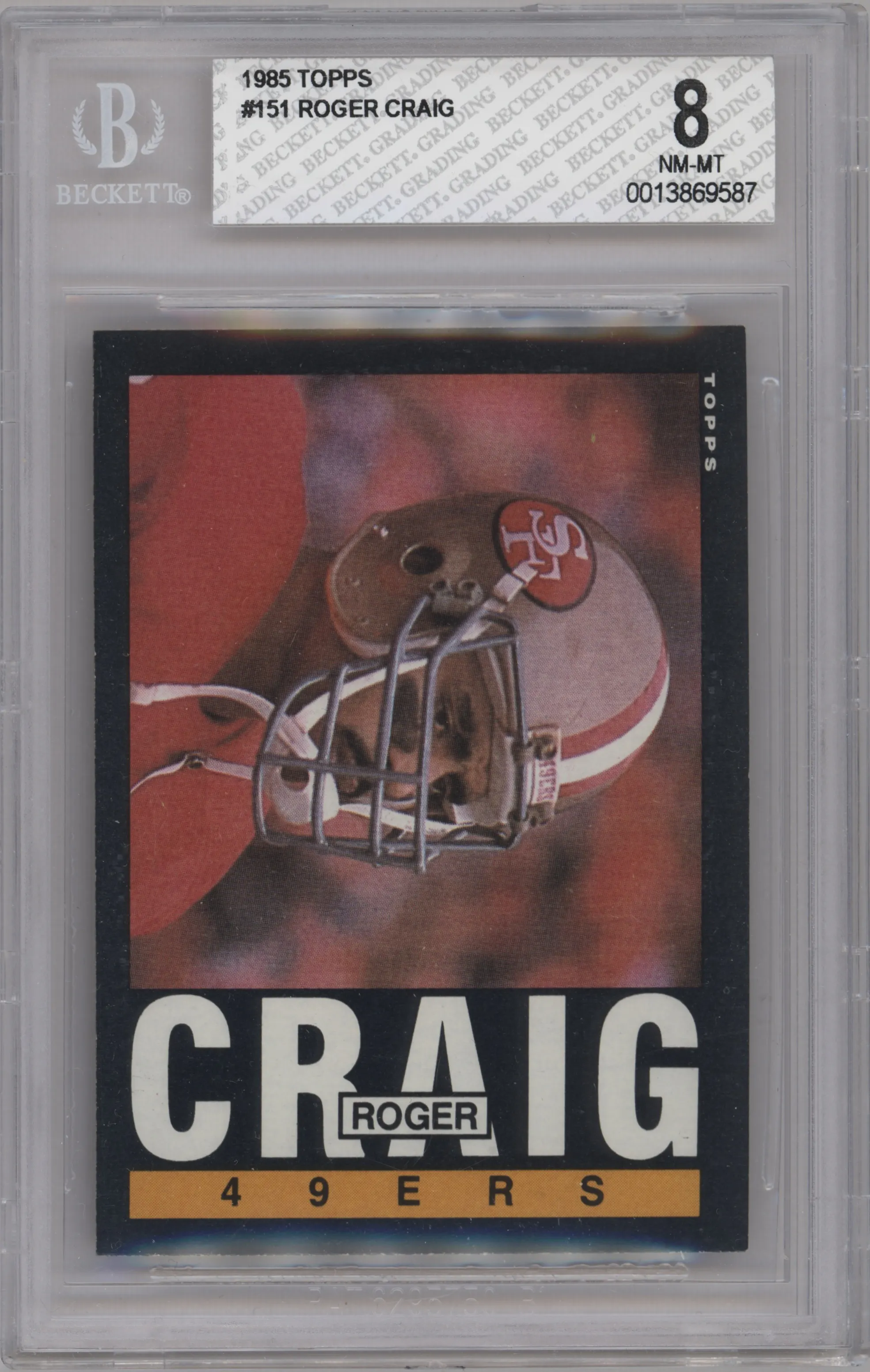 1985 Topps Roger Craig #151 BGS 8