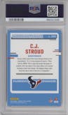 C.J. Stroud from the 2023 Donruss Optic set featuring a Pink parallel graded by PSA and given an overall grade of 10.