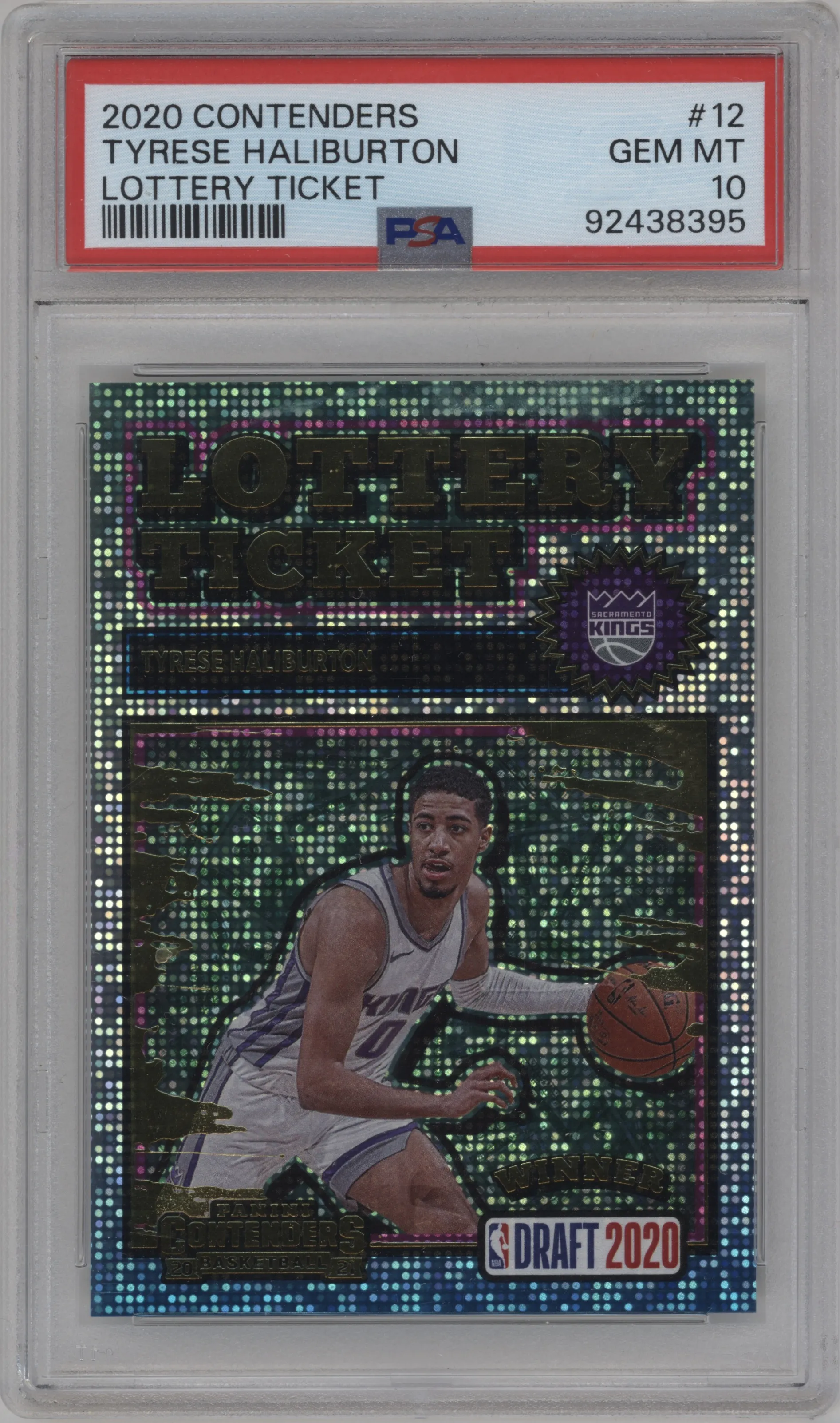 2020 Panini Contenders Lottery Ticket Tyrese Haliburton #12 PSA 10