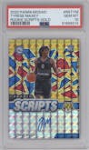 Tyrese Maxey from the 2020-21 Panini Mosaic set featuring a Gold parallel graded by PSA and given an overall grade of 10.