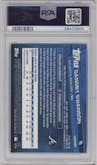 Dansby Swanson from the 2017 Topps Chrome set featuring a Negative Refractor parallel graded by PSA and given an overall grade of 10.