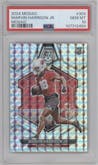 Marvin Harrison Jr. from the 2024 Panini Mosaic set featuring a Mosaic parallel graded by PSA and given an overall grade of 10.