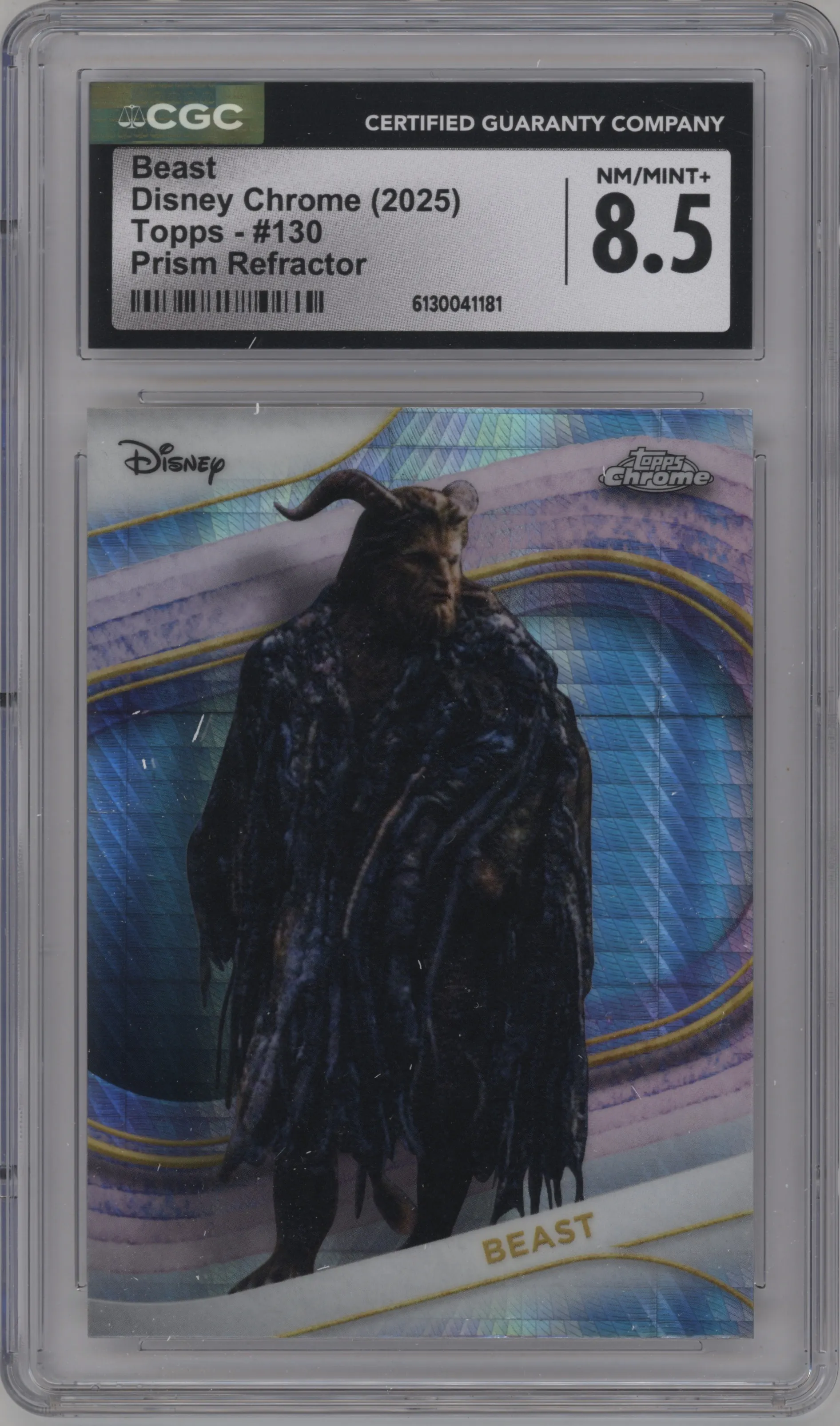 2025 Topps Chrome Disney Beast Prism Refractor #130 CGC 8.5