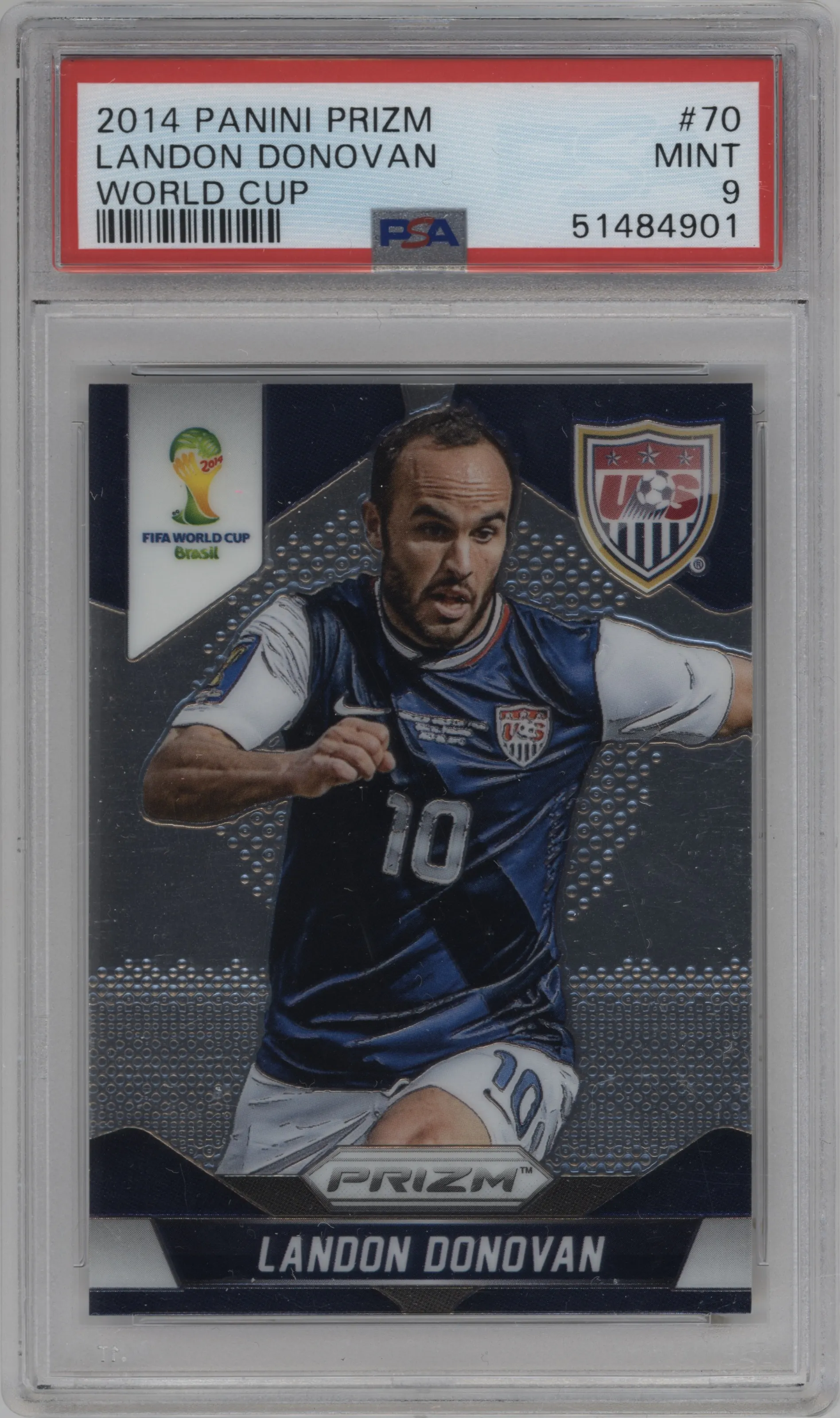2014 Panini Prizm World Cup United States Landon Donovan #70 PSA 9