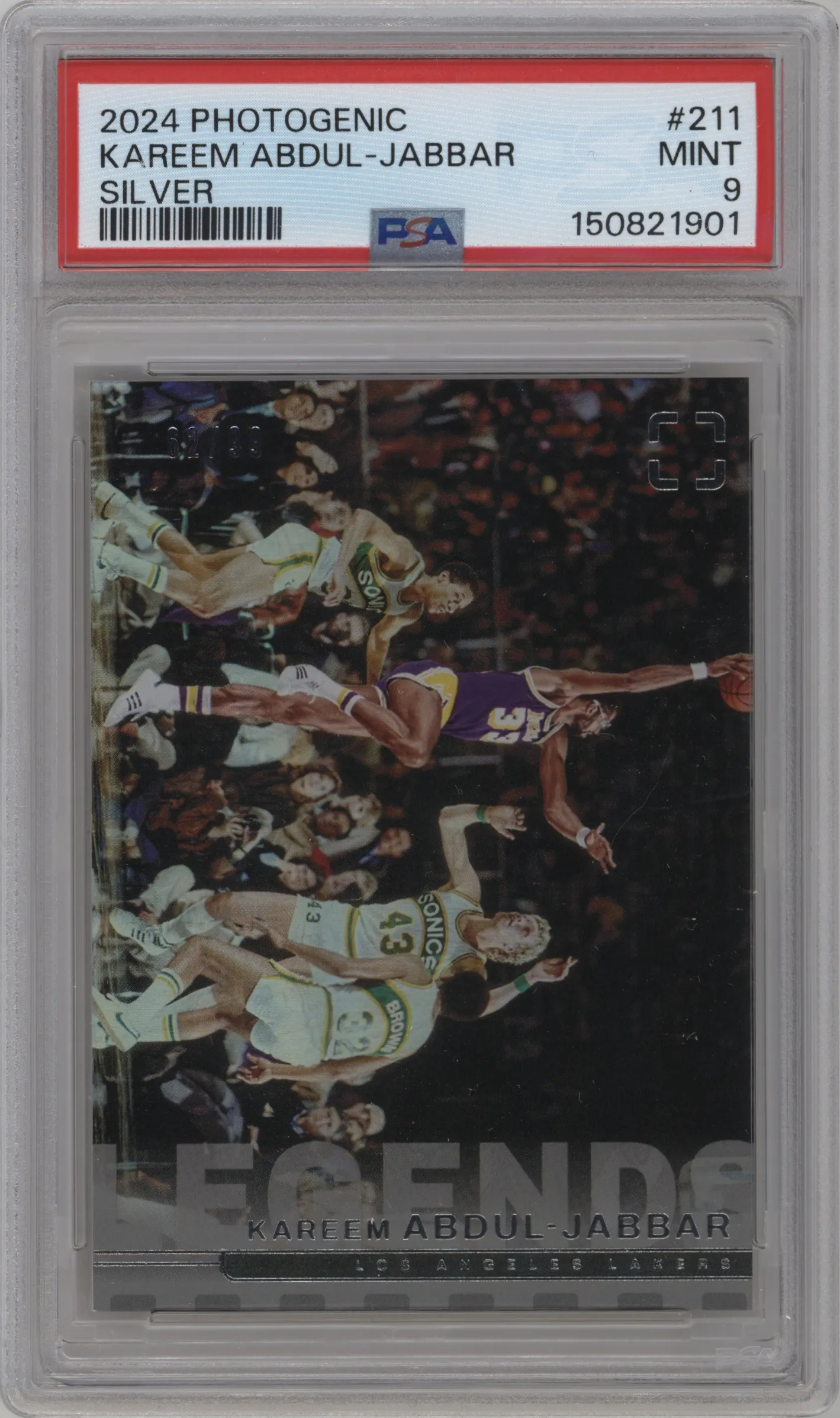 2024 Panini PhotoGenic Kareem Abdul-Jabbar Silver #211 PSA 9