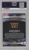 Jayden Daniels from the 2024 Panini Prizm set graded by PSA and given an overall grade of 10.