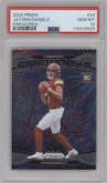 Jayden Daniels from the 2024 Panini Prizm set graded by PSA and given an overall grade of 10.