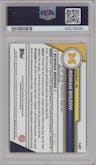 Roman Wilson from the 2023 Bowman Chrome University set featuring a Gold Lava Refractor parallel graded by PSA and given an overall grade of 10.