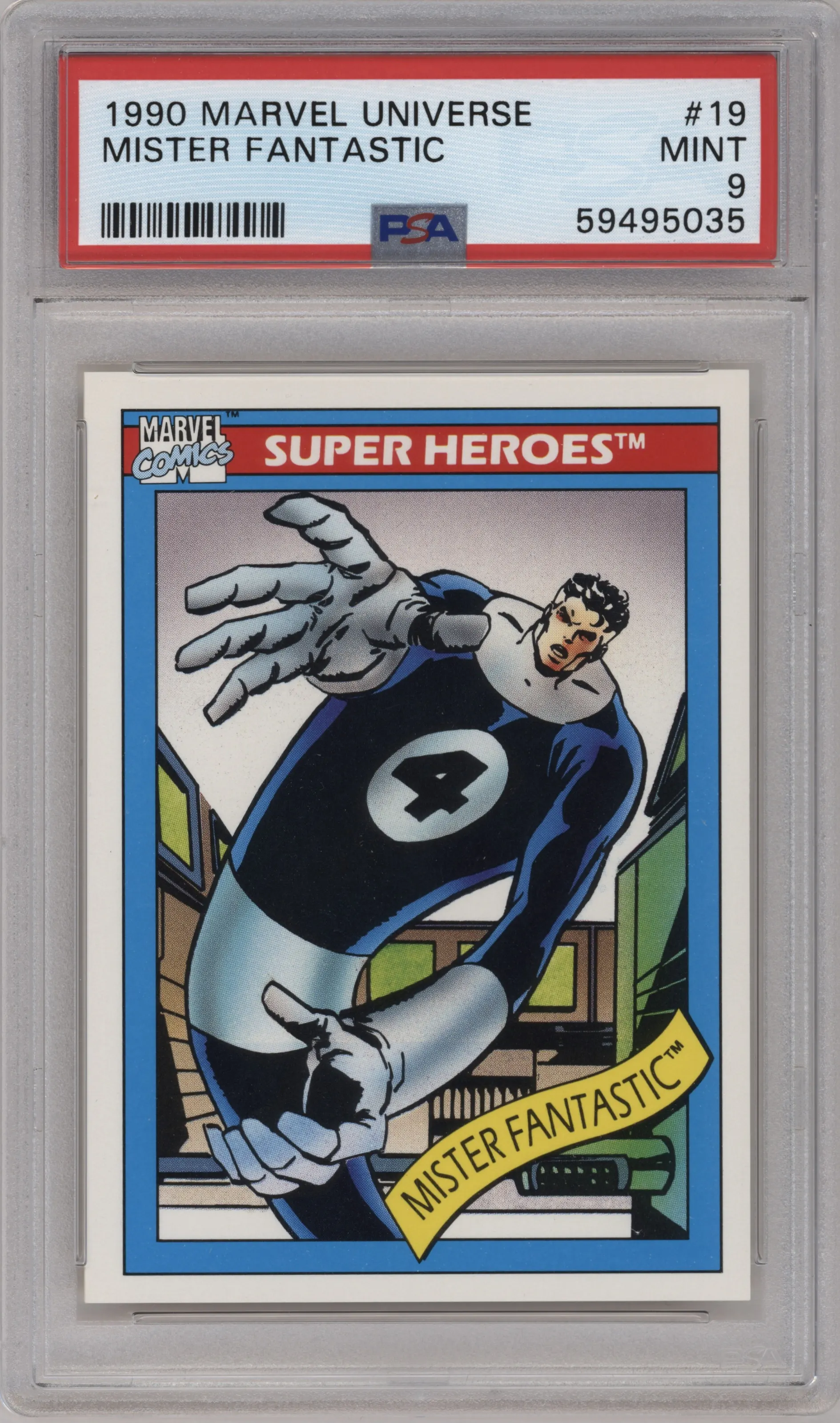 1990 Impel Marvel Universe Mister Fantastic #19 PSA 9