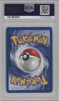 Dark Weezing from the 2000 Pokemon set graded by PSA and given an overall grade of 10.