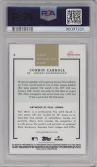 Corbin Carroll from the 2023 Topps Game Within the Game set graded by PSA and given an overall grade of 9.