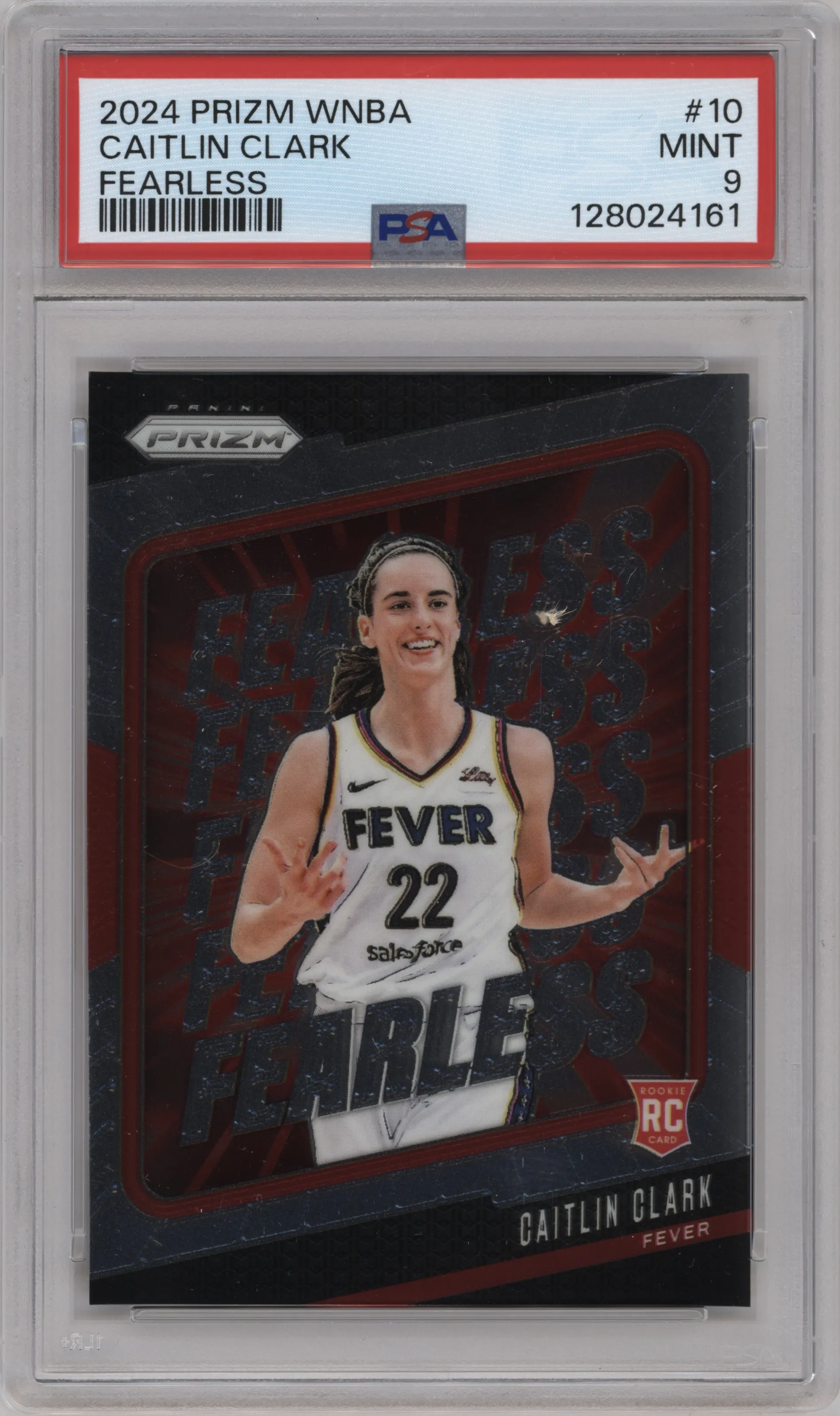 2024 Panini Prizm WNBA Fearless Caitlin Clark #10 PSA 9