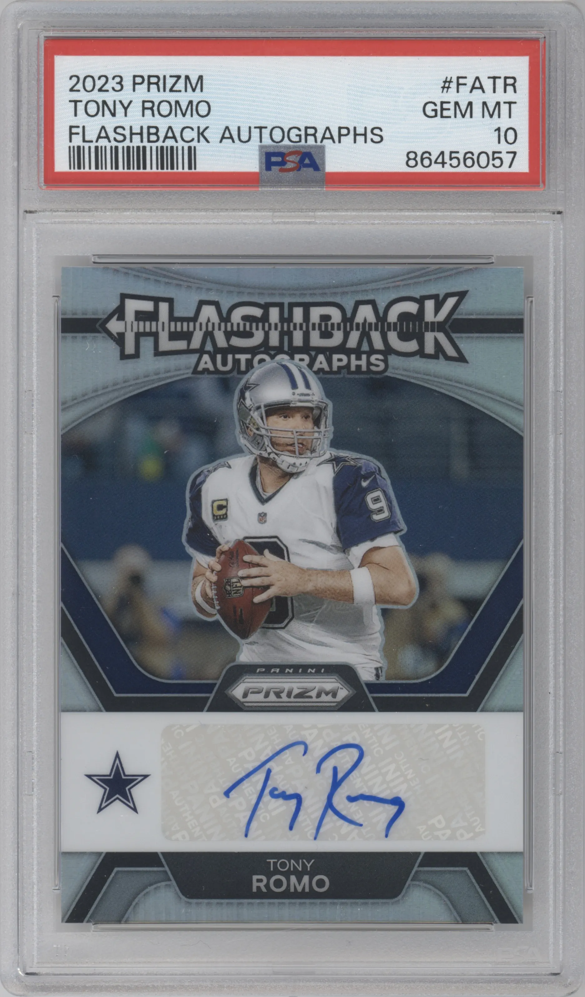 2023 Panini Prizm Flashback Auto Tony Romo PSA 10