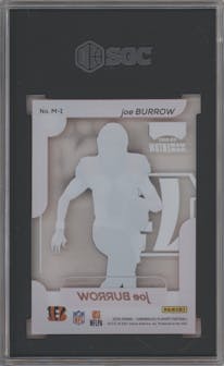 Joe Burrow from the 2020 Panini Chronicles set graded by SGC and given an overall grade of 10.