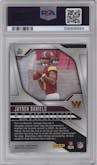 Jayden Daniels from the 2024 Panini Prizm set graded by PSA and given an overall grade of 10.