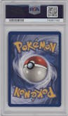 Hitmonlee from the 1999 Pokemon set graded by PSA and given an overall grade of 9.