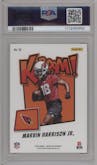 Marvin Harrison Jr. from the 2024 Panini Absolute set graded by PSA and given an overall grade of 9.